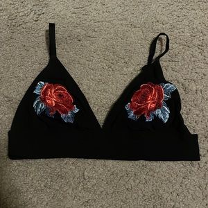 VS rose detail bralette